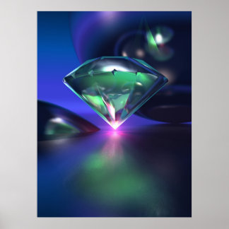 Diamant på lila poster
