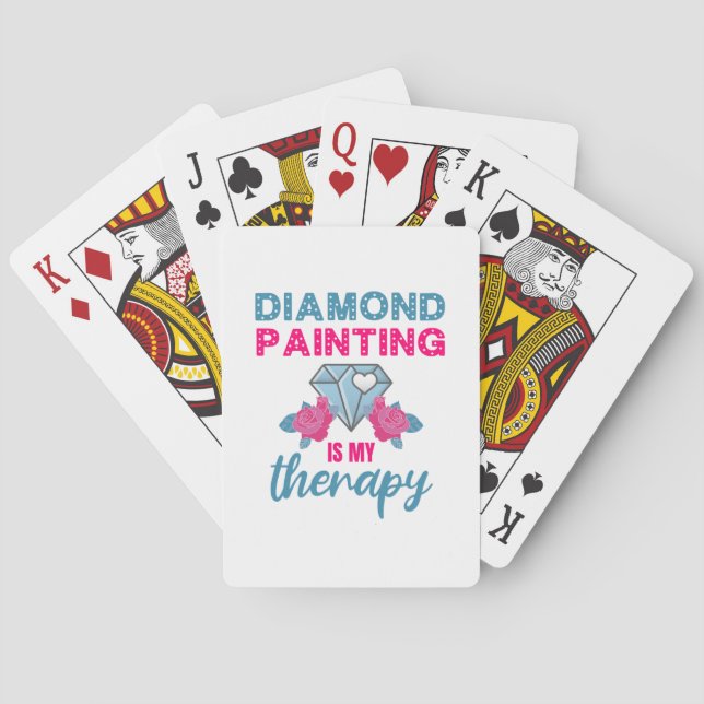 Diamant Painting är min terapi Casinokort (Baksidan)