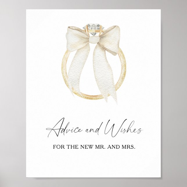 Diamant ring - Råd och önskningar för nygifta Poster (Framsidan)