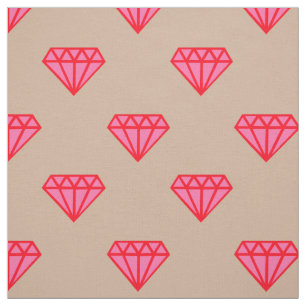Diamant: rosa & rött tyg