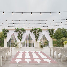 Diamant Rosa & Vit Dansgolv Ceremoni Fest -