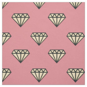 Diamant: rosor, grå färg & kräm tyg
