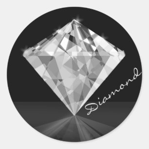 Diamant runt klistermärke