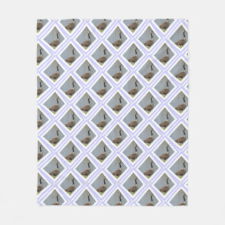Diamant Shaped Goose by Pond Fleece Blanket