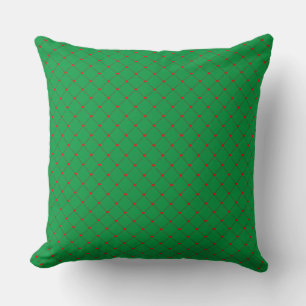 Diamant Shaped Red Heart & Line Art Kudde