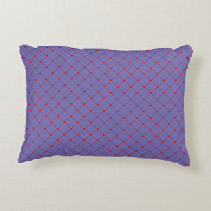 Diamant Shaped Red Heart & Line Art Prydnadskudde