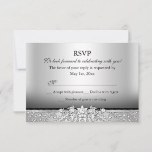 Diamant Silver & Black RSVP OSA Kort