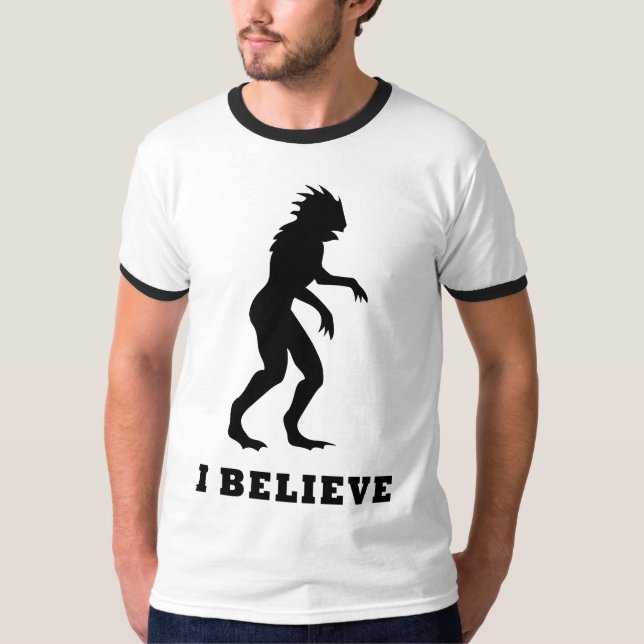 Diamant sjömonster - jag tror tee shirt (Framsida)