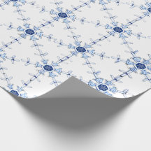 Diamant snöflingemönster inslagningspapper