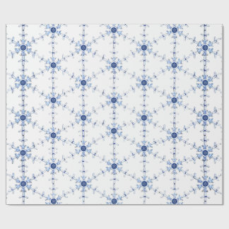 Diamant snöflingemönster inslagningspapper