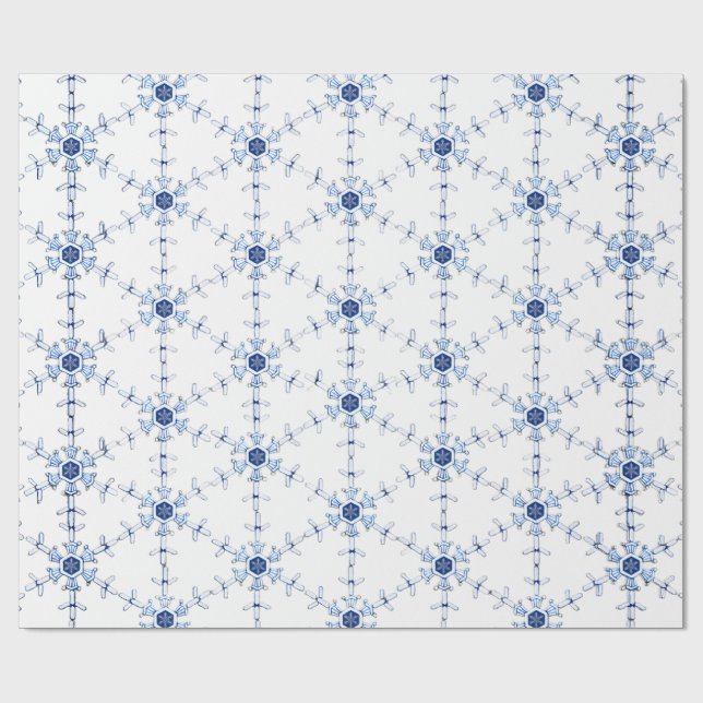 Diamant snöflingemönster inslagningspapper (Platt)