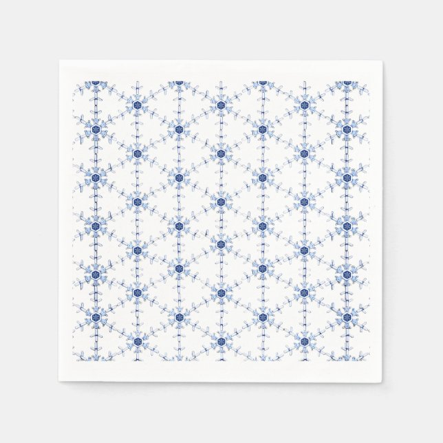 Diamant snöflingemönster pappersservett (Framsidan)