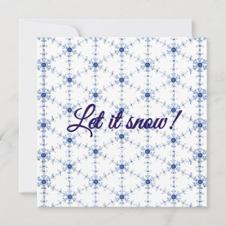 Diamant Snöflingemönster Postkort Julkort