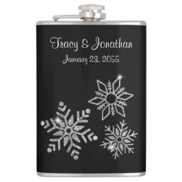 Diamant Snöflingor Bröllop Fickplunta