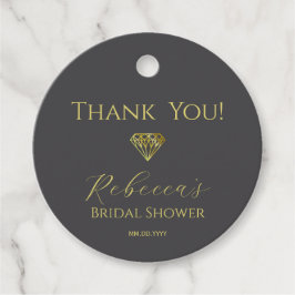 Diamant Tacksamhet Bröllopsdusch Förmånsetikett Gåvor Etiketter