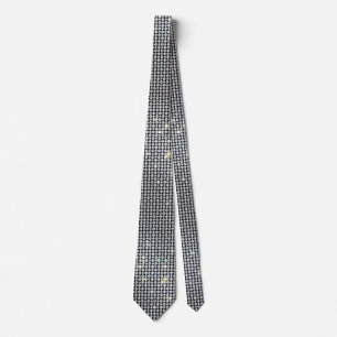 Diamantband, briljant glitter Tie, vitt kristallgl Slips