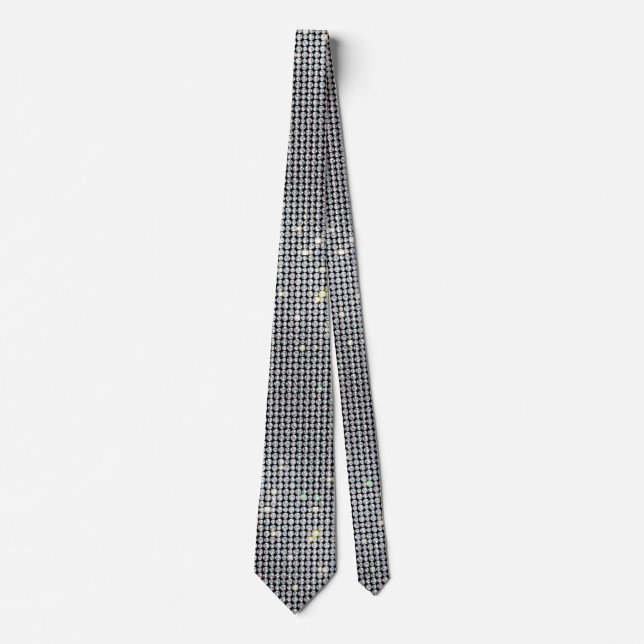 Diamantband, briljant glitter Tie, vitt kristallgl Slips (Framsida)
