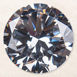 Diamantbild för vänd Elegant Underlägg Papper Rund
