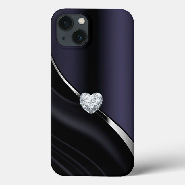 Diamantblåsvart Fodral-Mate iphone case (Baksida)