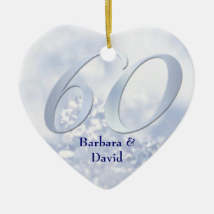 Diamantbröllopprydnad Julgransprydnad Keramik