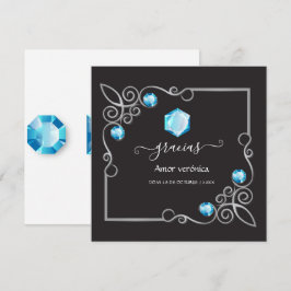 Diamantbröllops-kort för tack kort