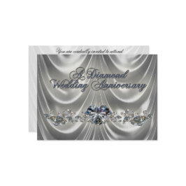 Diamantbröllopsinbjudningskort Inbjudningar