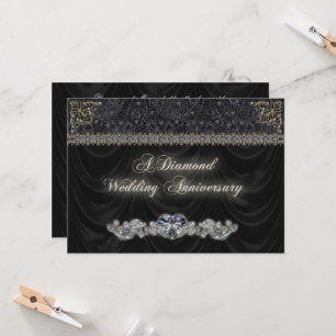 Diamantbröllopsinbjudningskort Inbjudningar
