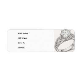 Diamantbröllopsring Returadressetiketter Returadress Etikett