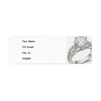 Diamantbröllopsring Returadressetiketter Returadress Etikett