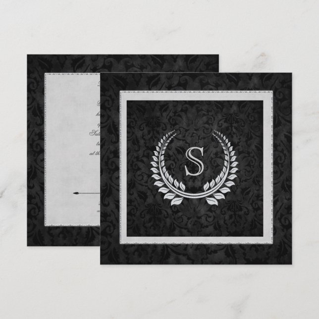 Diamantdesign på skugga inbjudningar (Fram/baksida)