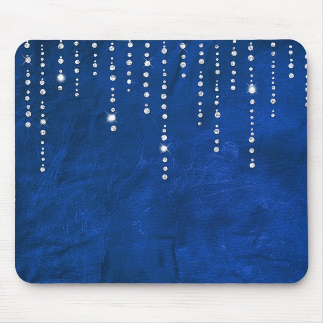 diamantdropp på läder musmatta (Framsidan)