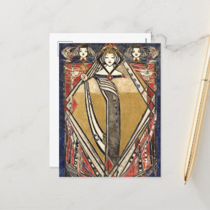 Diamantdrottning av Margaret Macdonald Mackintosh Helg Vykort