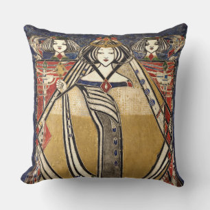 Diamantdrottning av Margaret Macdonald Mackintosh Kudde