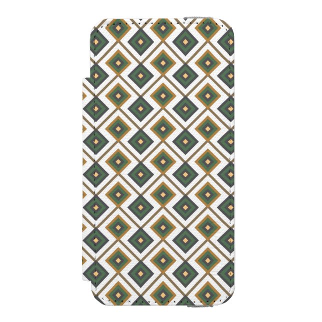 Diamante i grönt incipio iPhone wallet skal (Folio Framsidan)
