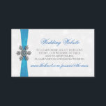 Diamante Snowflake & Blue Ribbon Winter Wedding Tilläggskort<br><div class="desc">Röntsnöflingan och blåraket bröllop är perfekt för alla par som planerar ett romantiskt vinterbröllop firande. Utformningen har en lätt silvud-grått och en vit snöflingor med en romante-snöflake ovanpå ett silkesaktigt tittar band. Ordalydelsen innehåller samma grått- och blått färg av formgivningen och kan lätt användas som personlig för att passa din...</div>