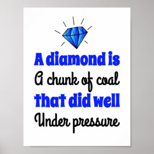 Diamanten är Kol - Motiverande, inspirerande hem Poster