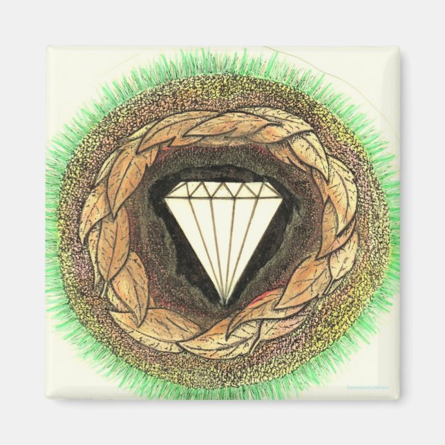 Diamanten formas under Underbart tryck Magnet (Framsidan)