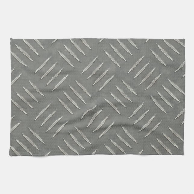 Diamanten pläterar texturerad rostfritt stål kökshandduk (Horisontell)