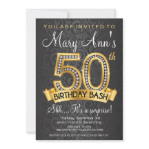 Diamantens 50:e födelsedagsinbjudan