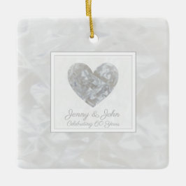 Diamantens 60-årsdag i bröllop julgransprydnad keramik