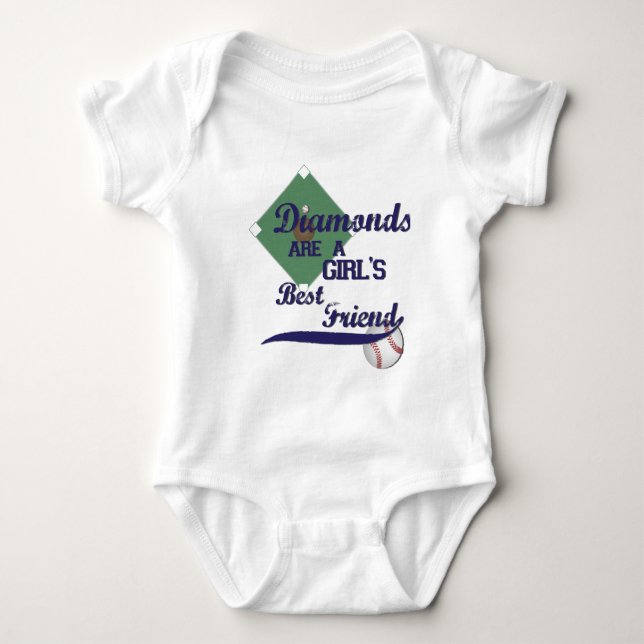 Diamanter är en flicka bästa vän t shirt (Framsida)
