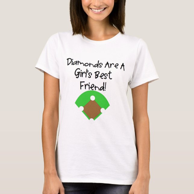 Diamanter är en flicka bästa vän! tee (Framsida)
