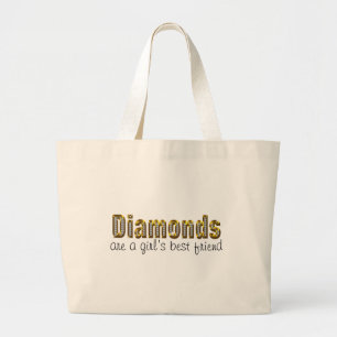 diamanter är en flickabästa vän jumbo tygkasse