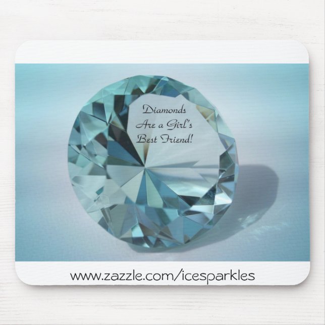 diamanter är en flickabästa vän musmatta (Framsidan)