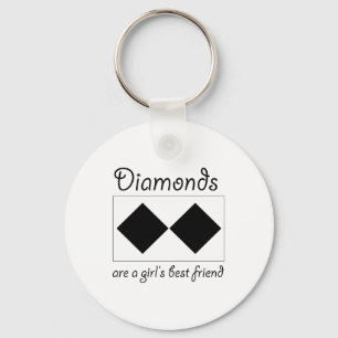 Diamanter är en flickabästa vän nyckelring