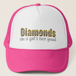 diamanter är en flickabästa vän truckerkeps