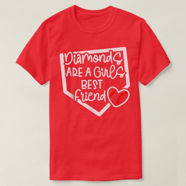 Diamanter är en flickas bästa vän-basket t shirt (Design framsida)