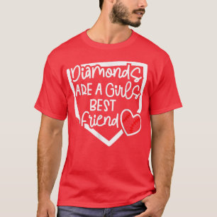 Diamanter är en flickas bästa vän-basket t shirt