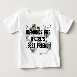 Diamanter är en flickas bästa vän t-shirt