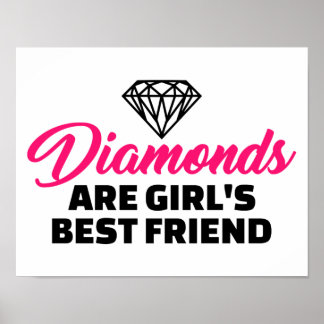 Diamanter är flickans bästa vän poster
